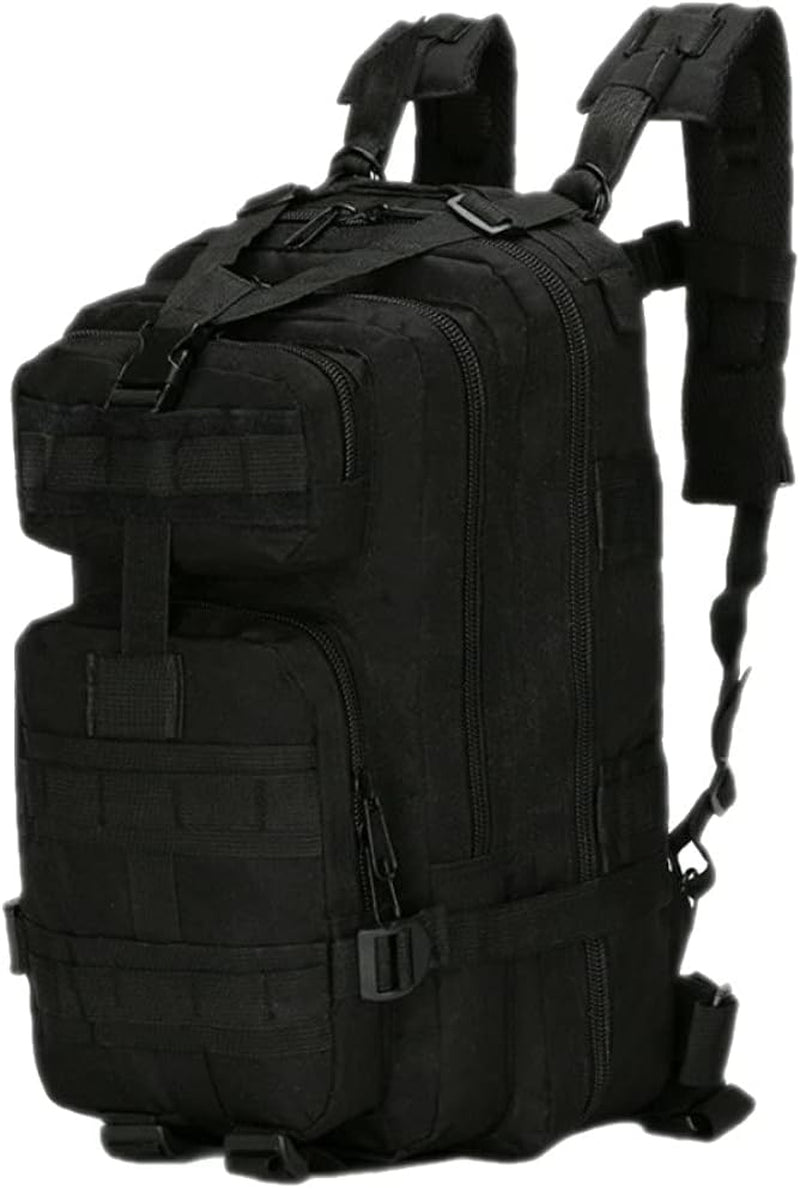 25L Tactical Backpack Molle Ready with Adjustable Padded Shoulder Straps Outdoor Backpacks 52250 (Black)