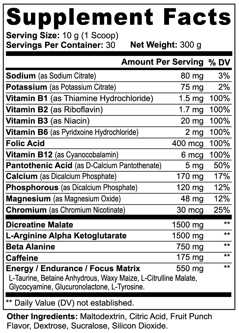 PRE-WORKOUT TRAINING ELIXIR (OCEAN BERRY)