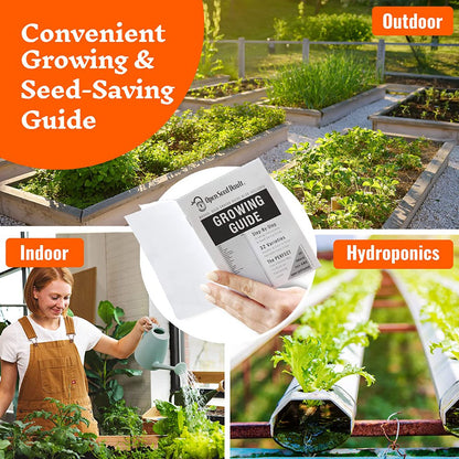15,000 Heirloom Seeds Non-Gmo Organic for Planting Vegetables & Fruits (32 Variety Pack) - Survival Gear Food, Gardening Gifts, Emergency Supplies