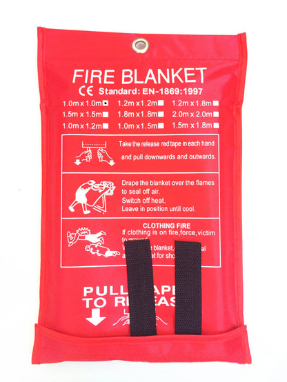 1M X 1M Sealed Fire Blanket Home Safety Fighting Fire Extinguishers Tent Boat Emergency Survival Fire Shelter Safety Cover